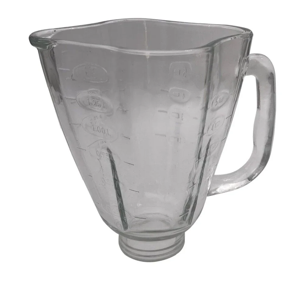 5-Cup Square Top Glass Jar With White Lid Replacement